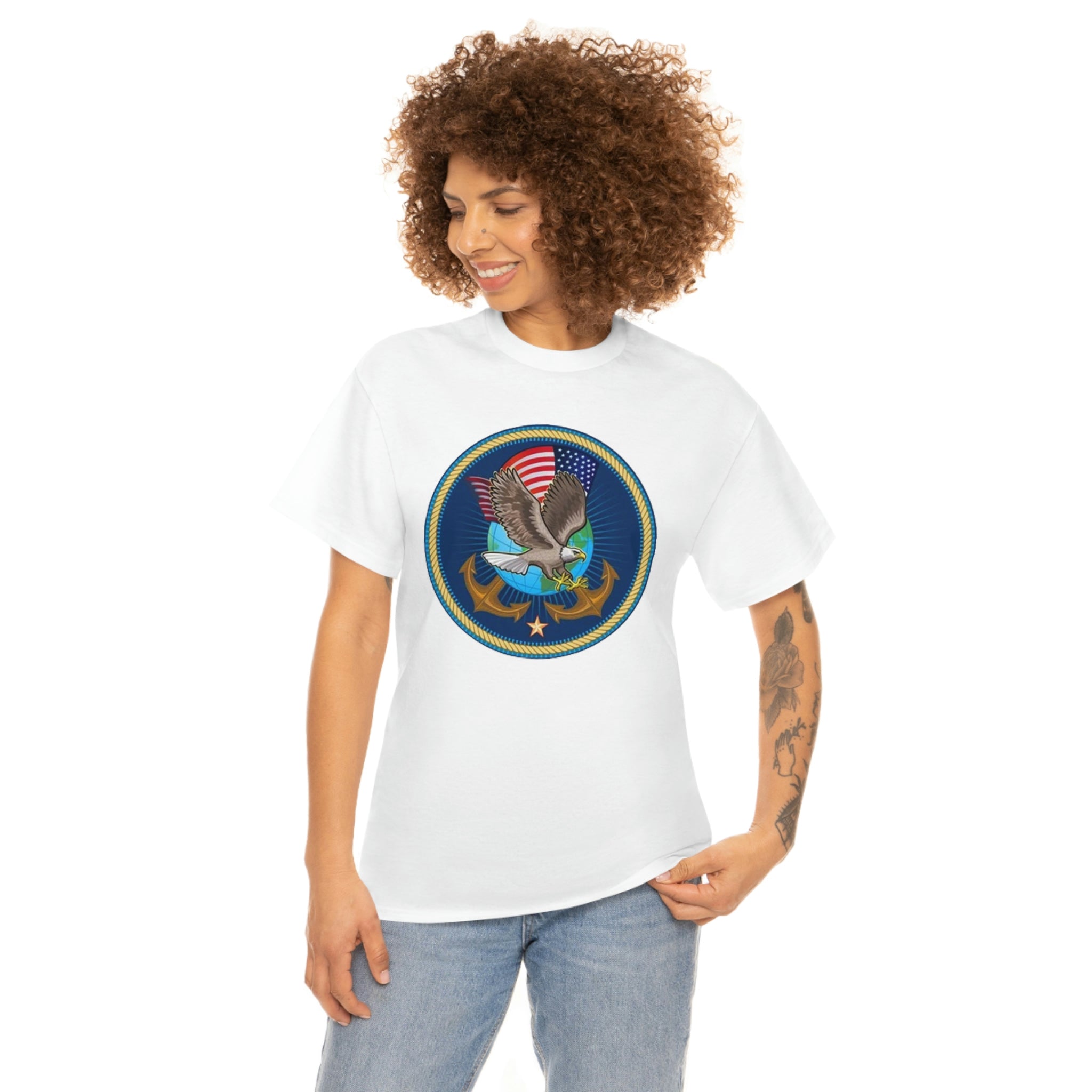 Navy- Unisex Heavy Cotton Tee