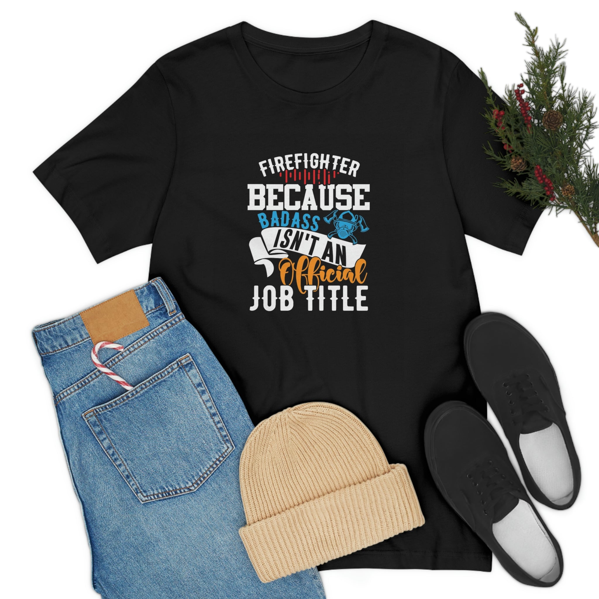 Bad ass firefighter- Jersey Short Sleeve Tee