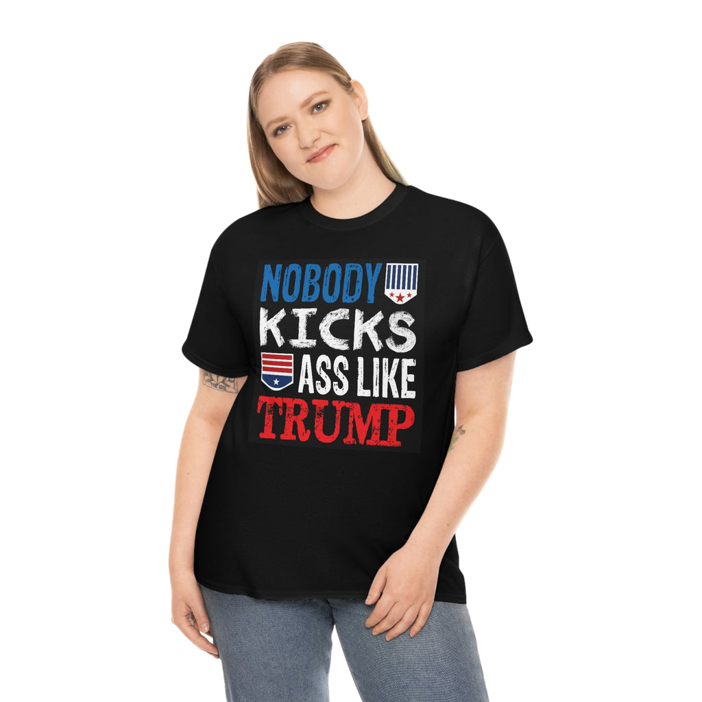 No one kicks ass like trump-Unisex Heavy Cotton Tee
