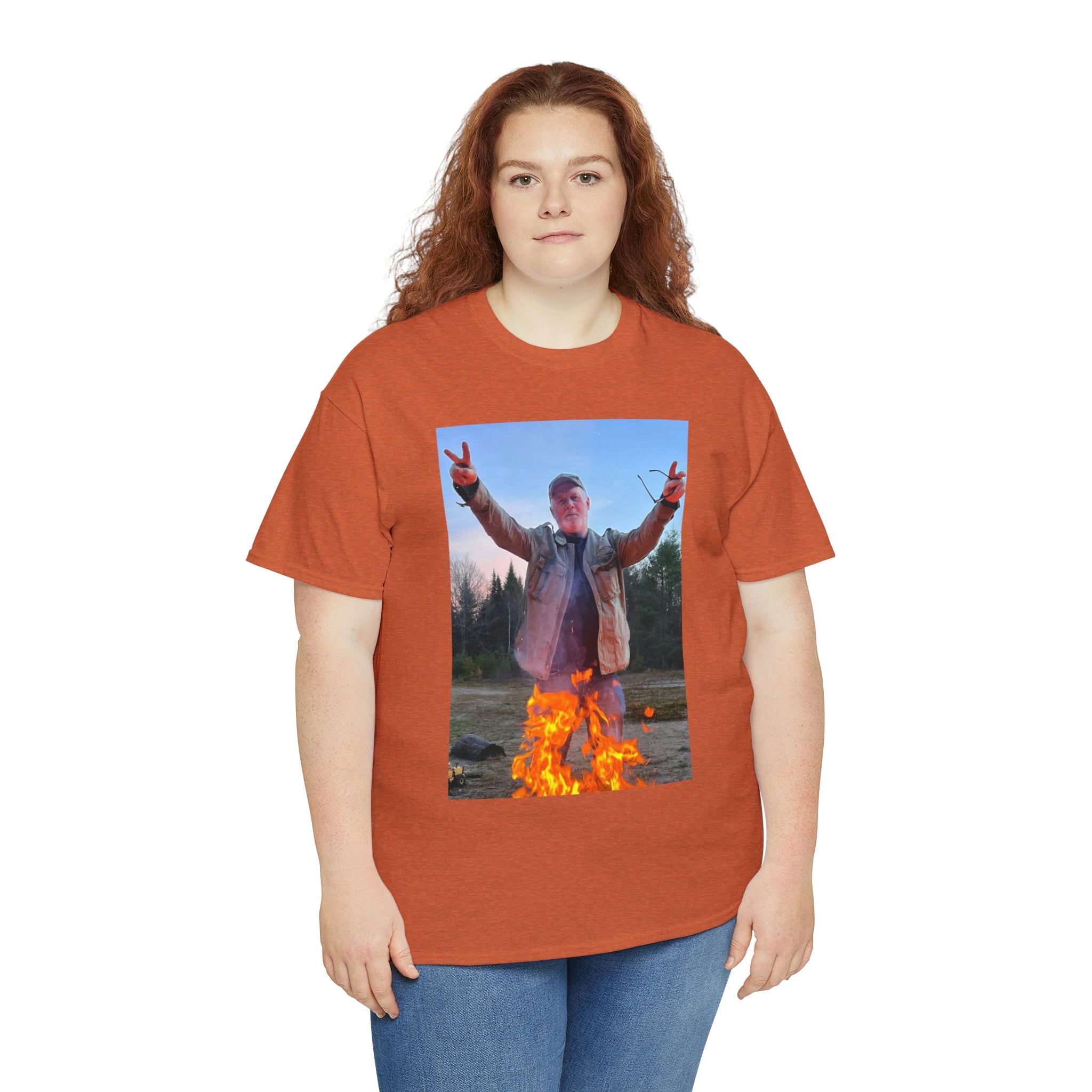 On fire-  Heavy Cotton Tee