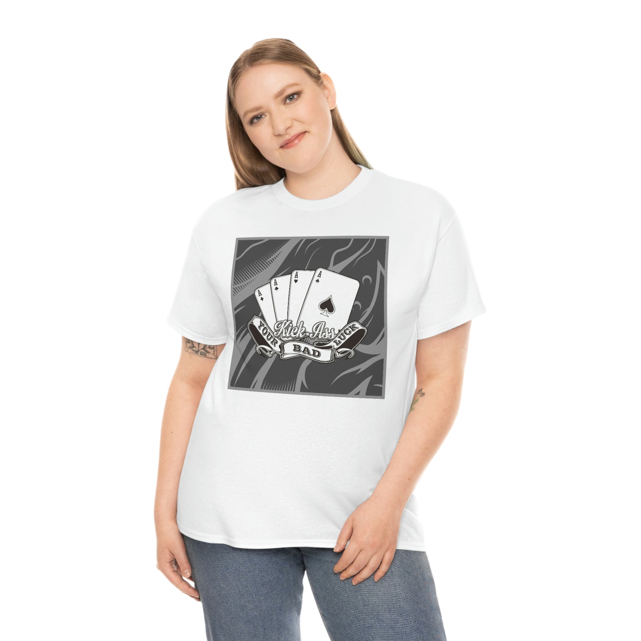 Kick your ass cards- Heavy Cotton Tee