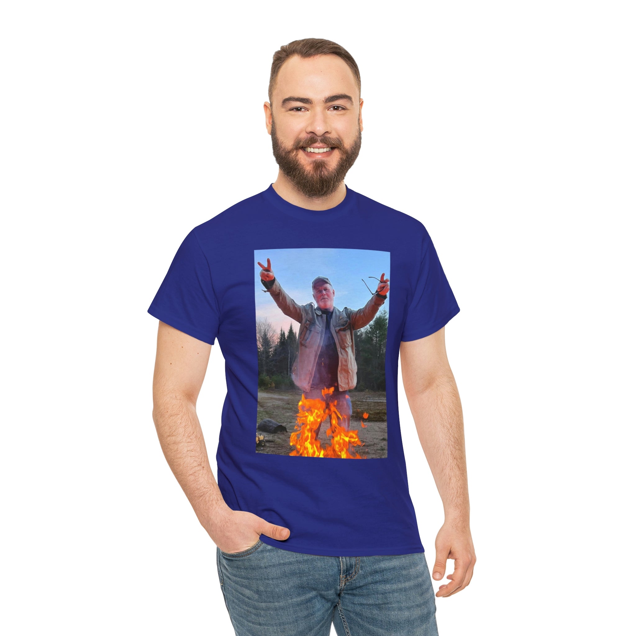 On fire-  Heavy Cotton Tee