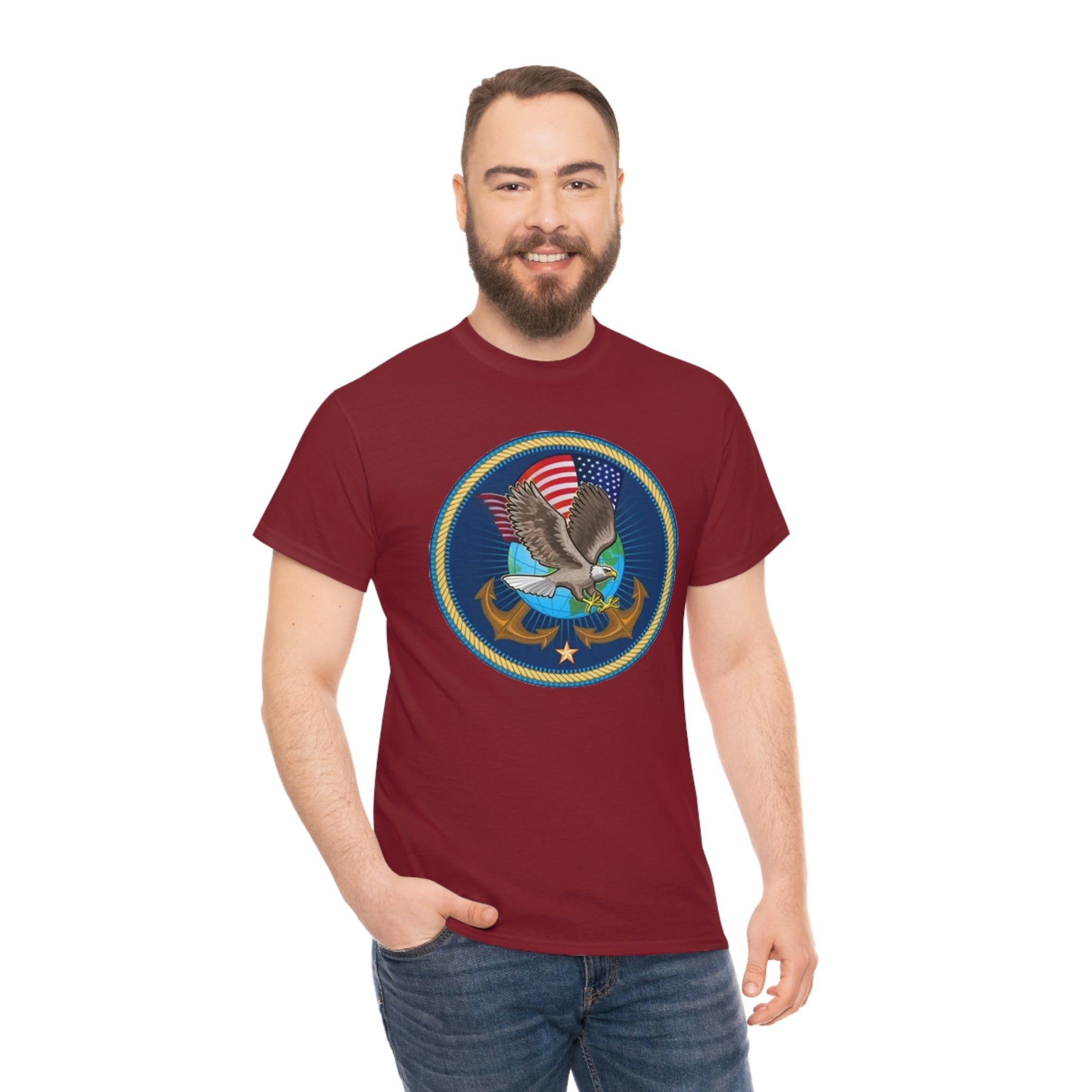 Navy- Unisex Heavy Cotton Tee