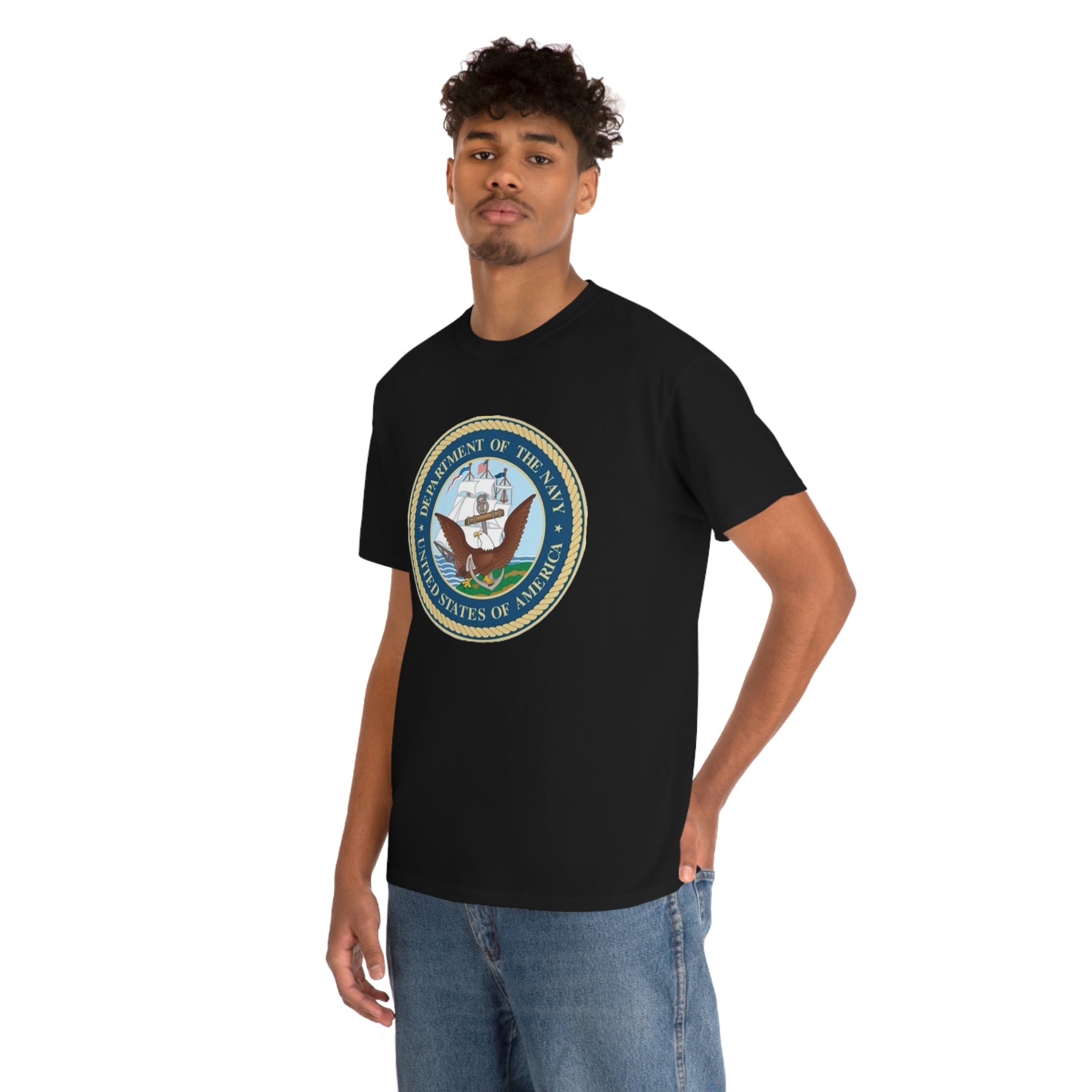Navy- Unisex Heavy Cotton Tee