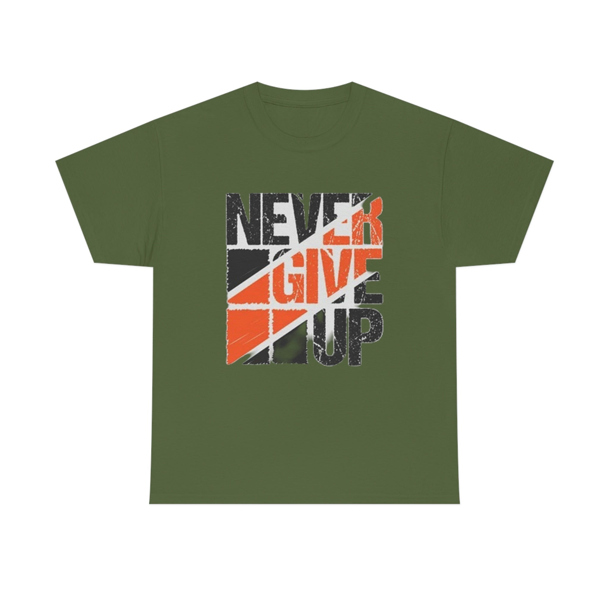 Never give up- Heavy Cotton Tee