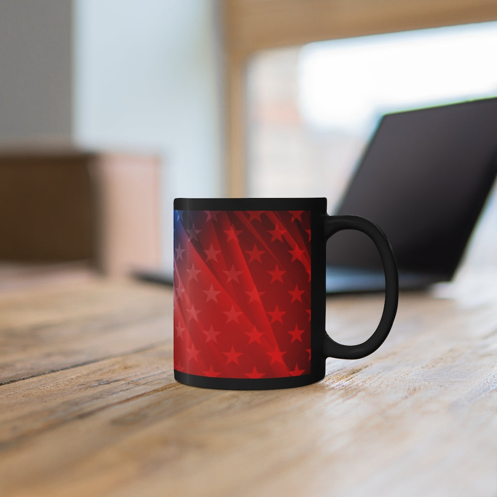 USA 11oz Black coffee Mug