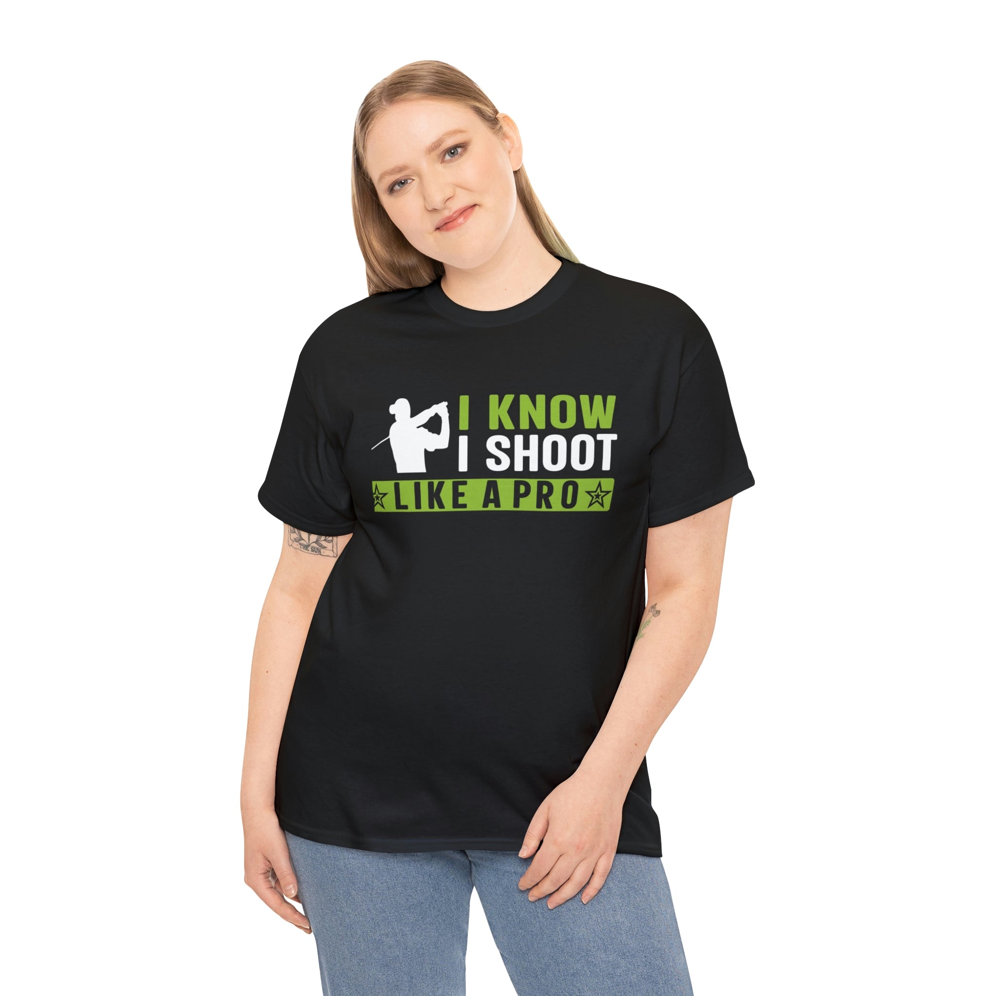 Golf- I shoot like a pro-Heavy Cotton Tee