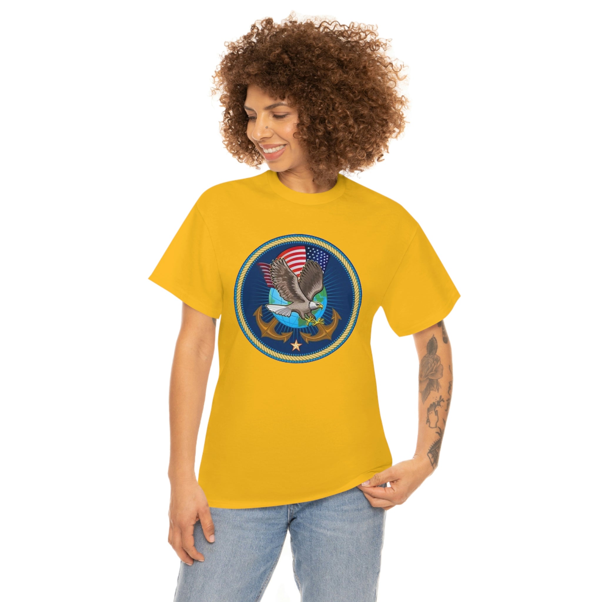 Navy- Unisex Heavy Cotton Tee