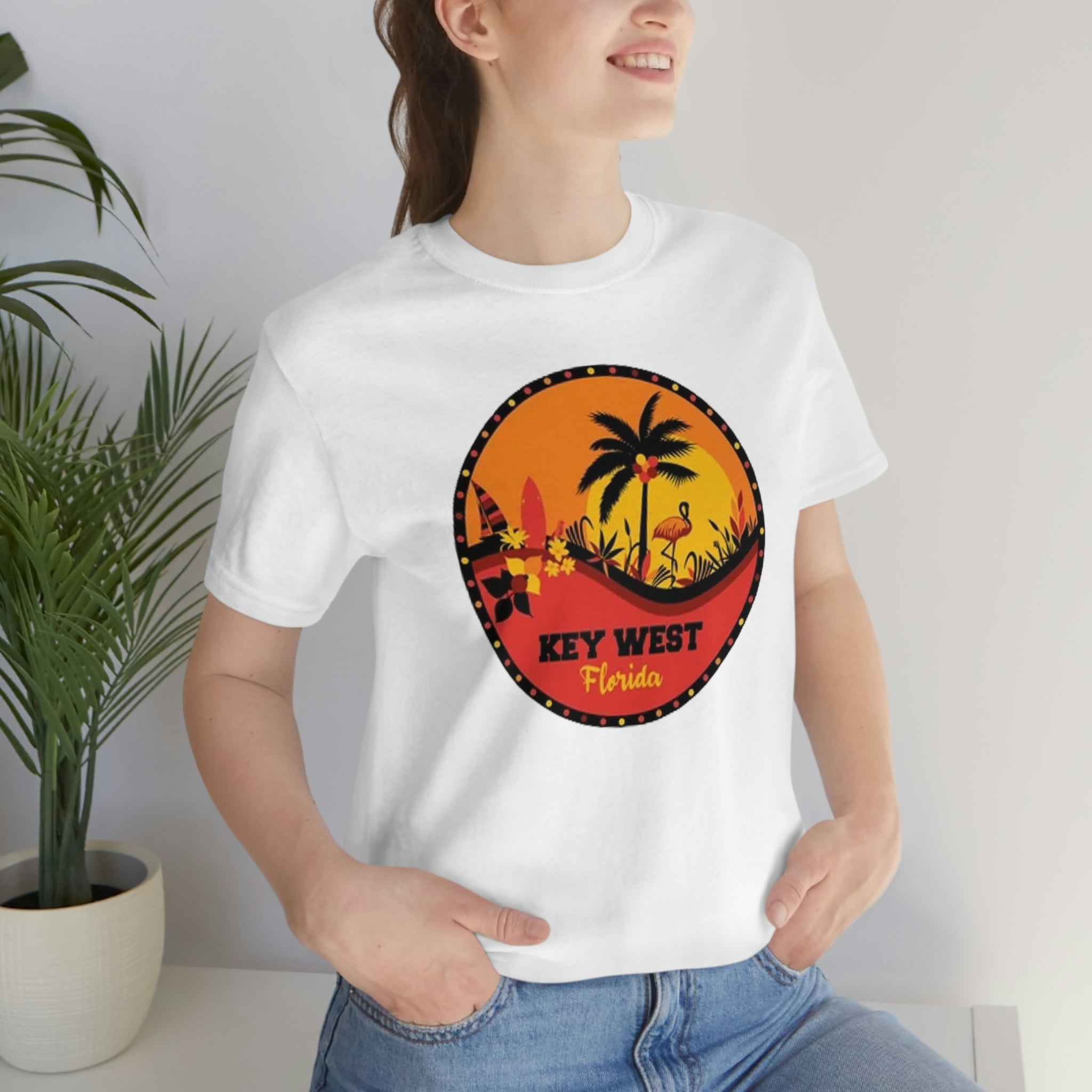 Key west Fl- Unisex Jersey Short Sleeve Tee