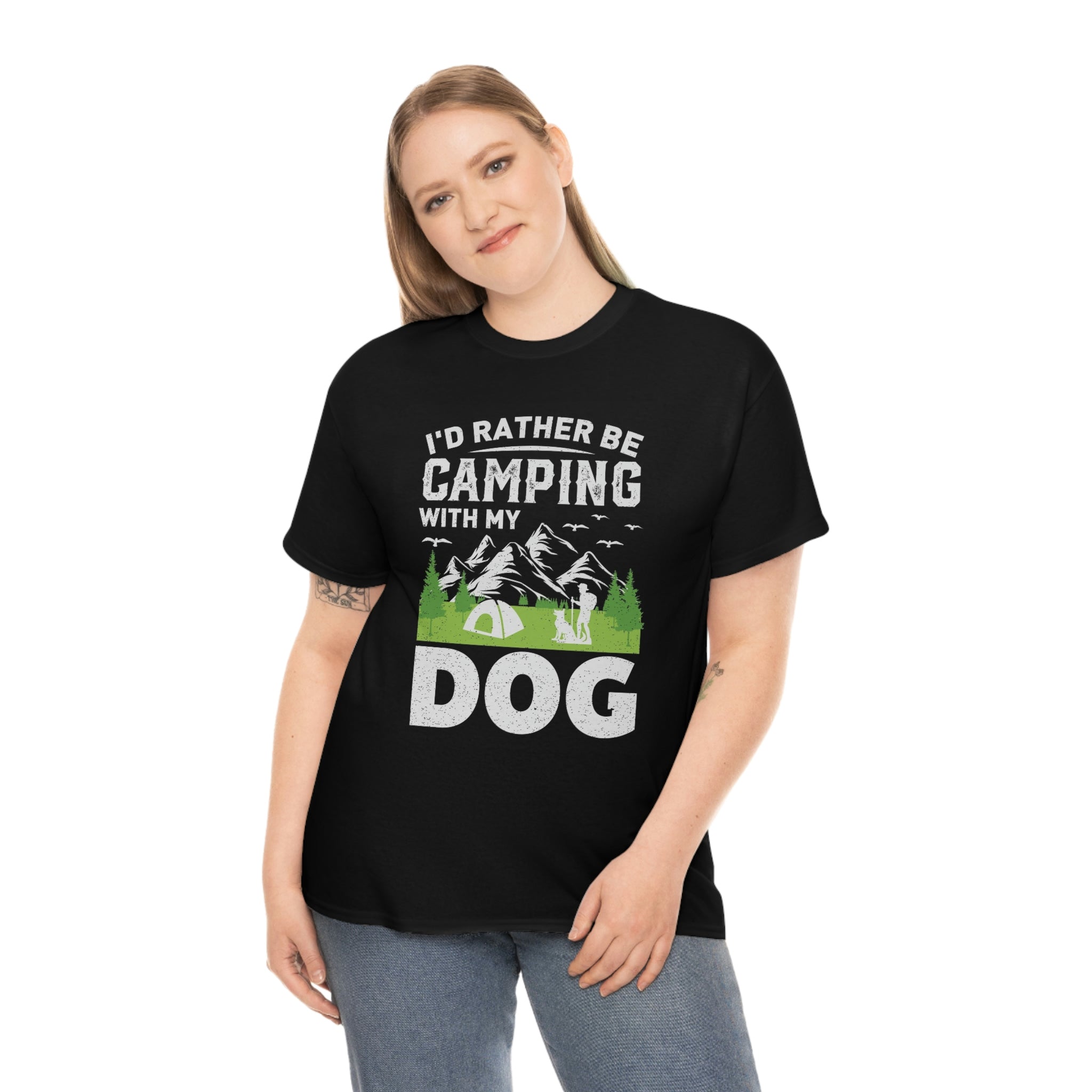 Rather be camping- Unisex Heavy Cotton Tee