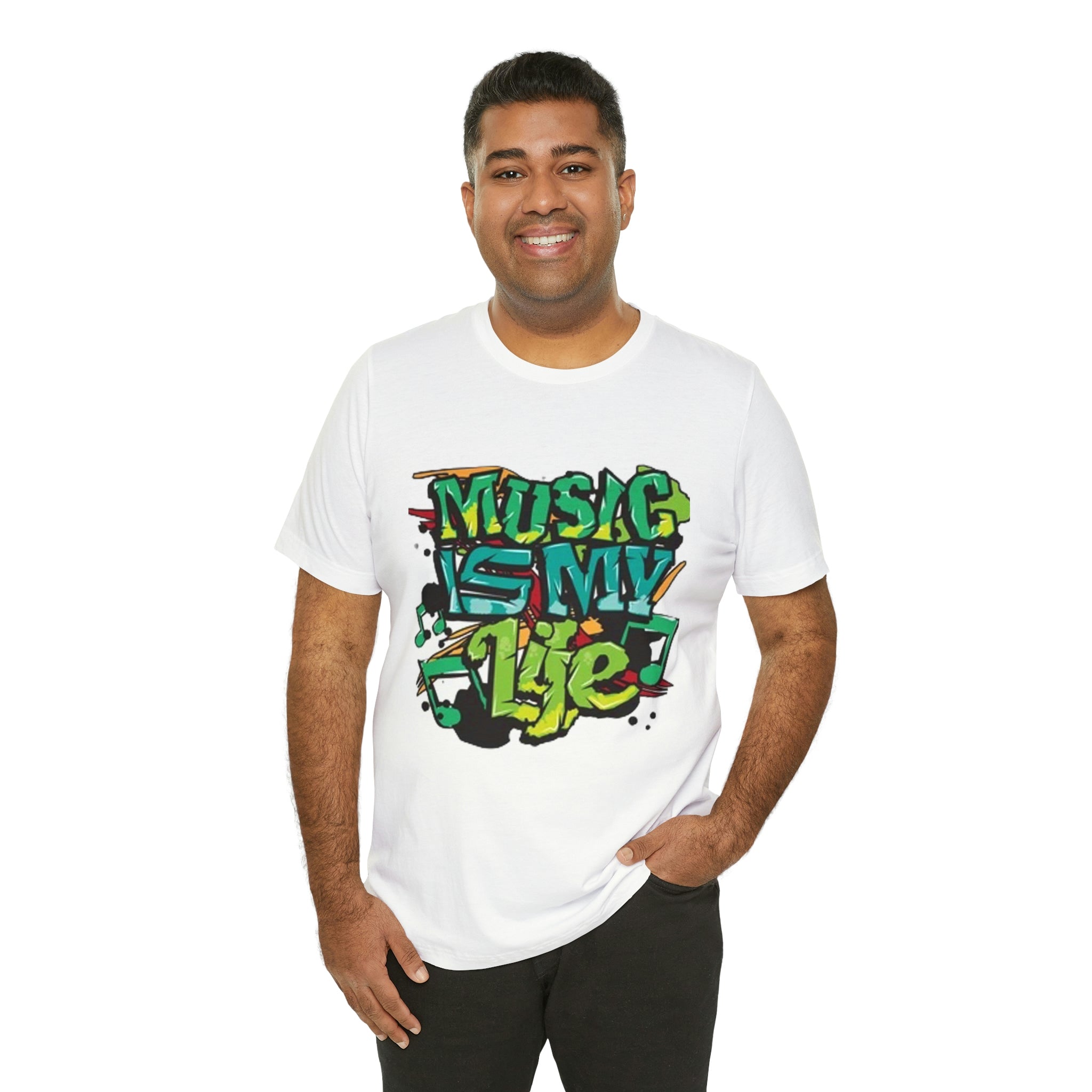Music is my life- Jersey Short Sleeve Tee