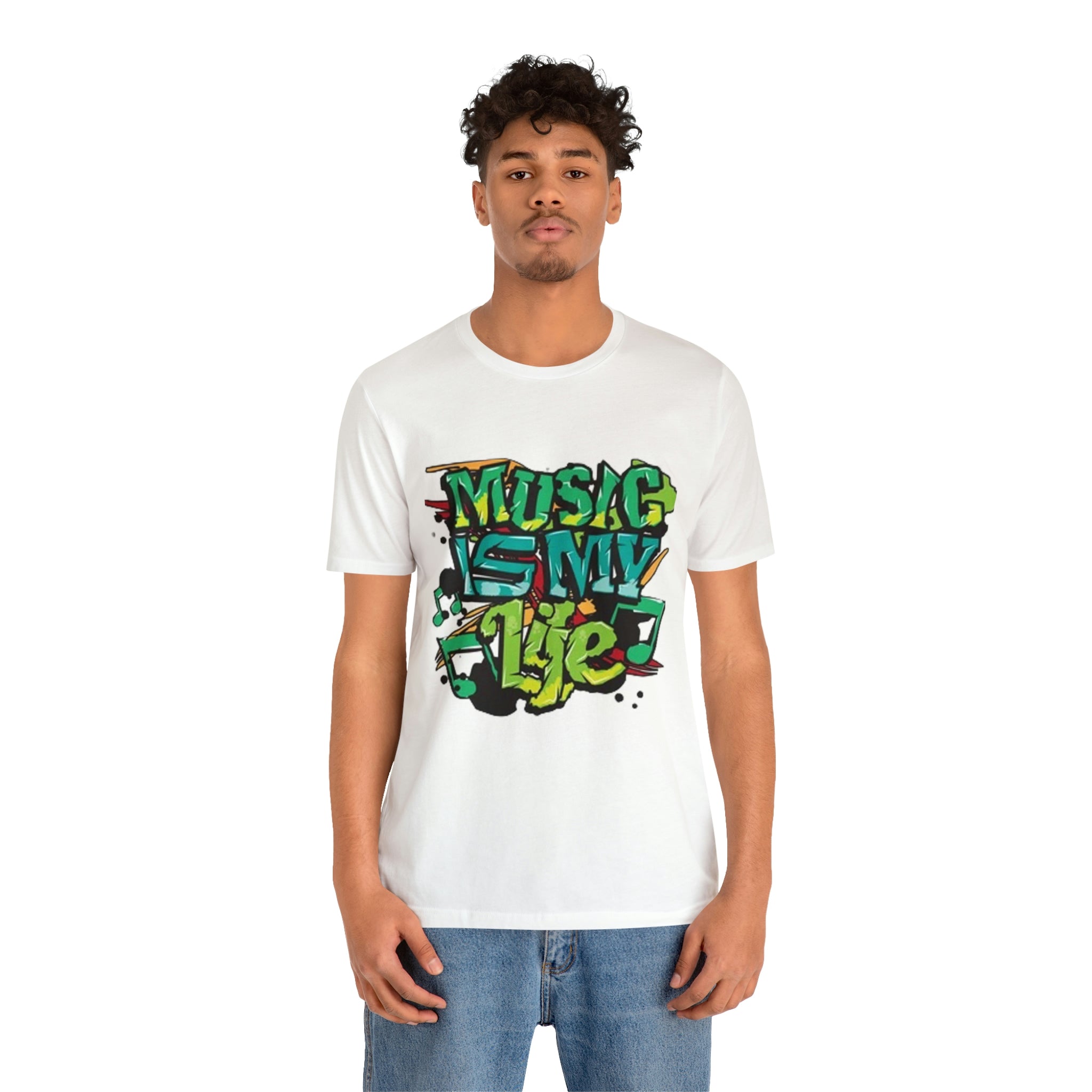 Music is my life- Jersey Short Sleeve Tee