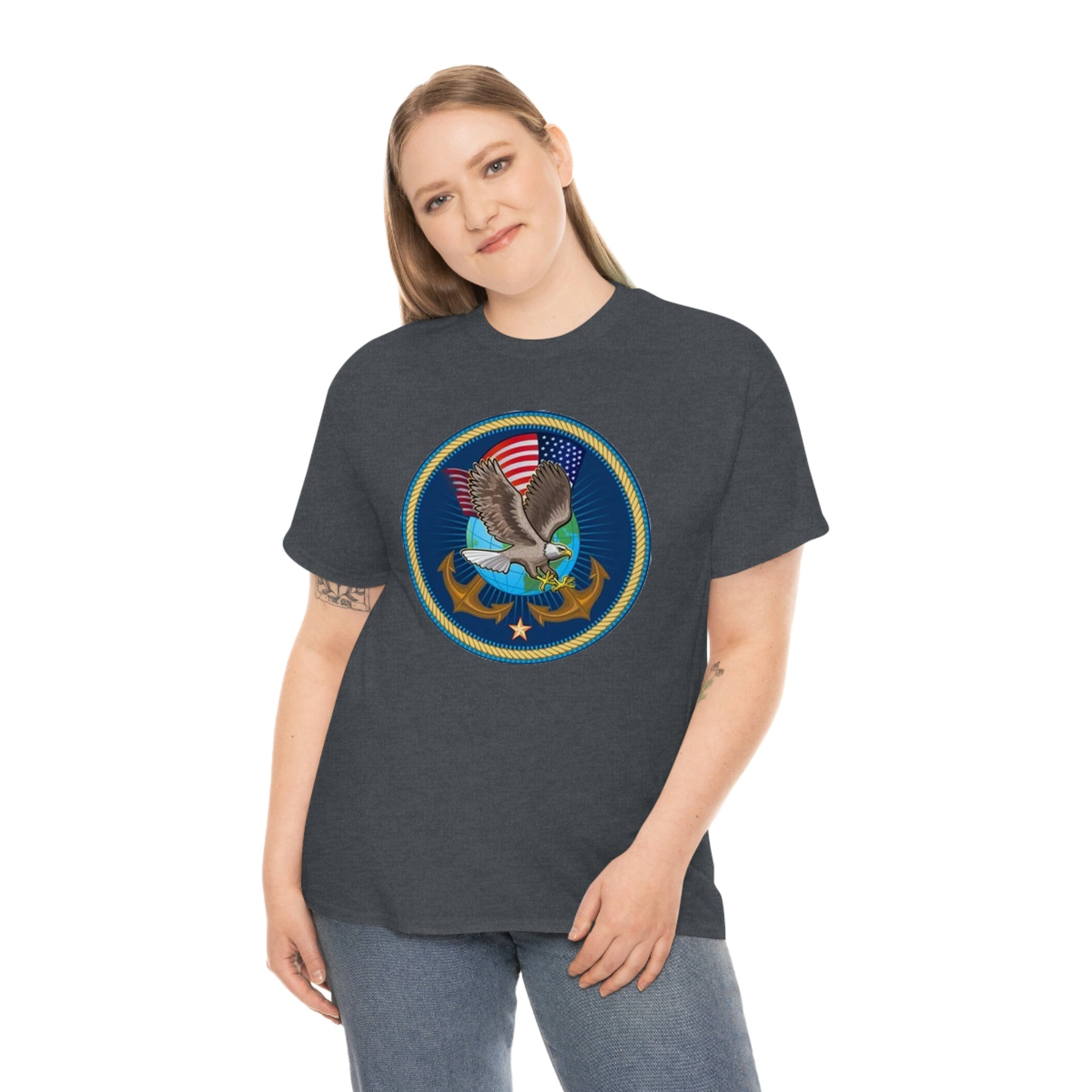 Navy- Unisex Heavy Cotton Tee