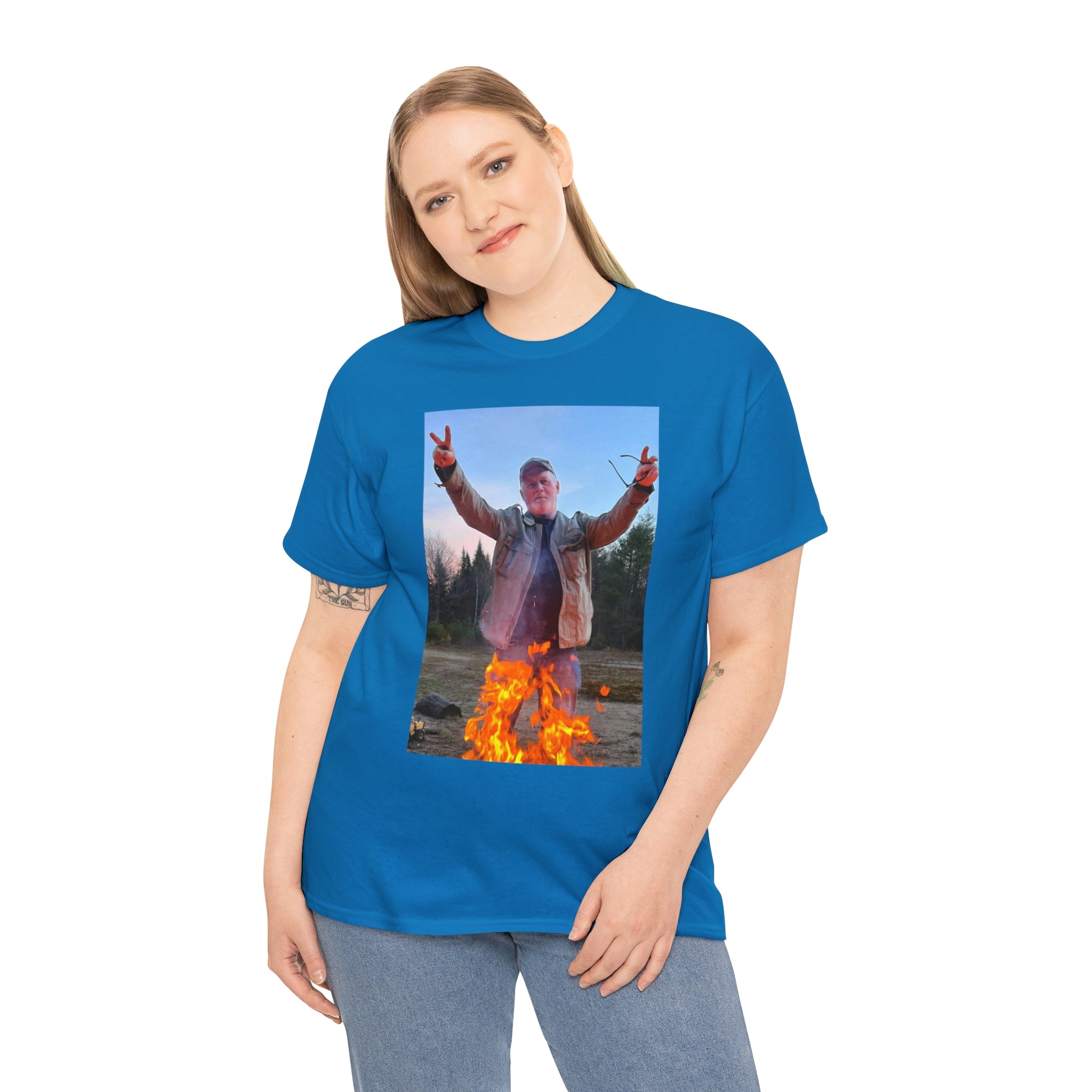 On fire-  Heavy Cotton Tee
