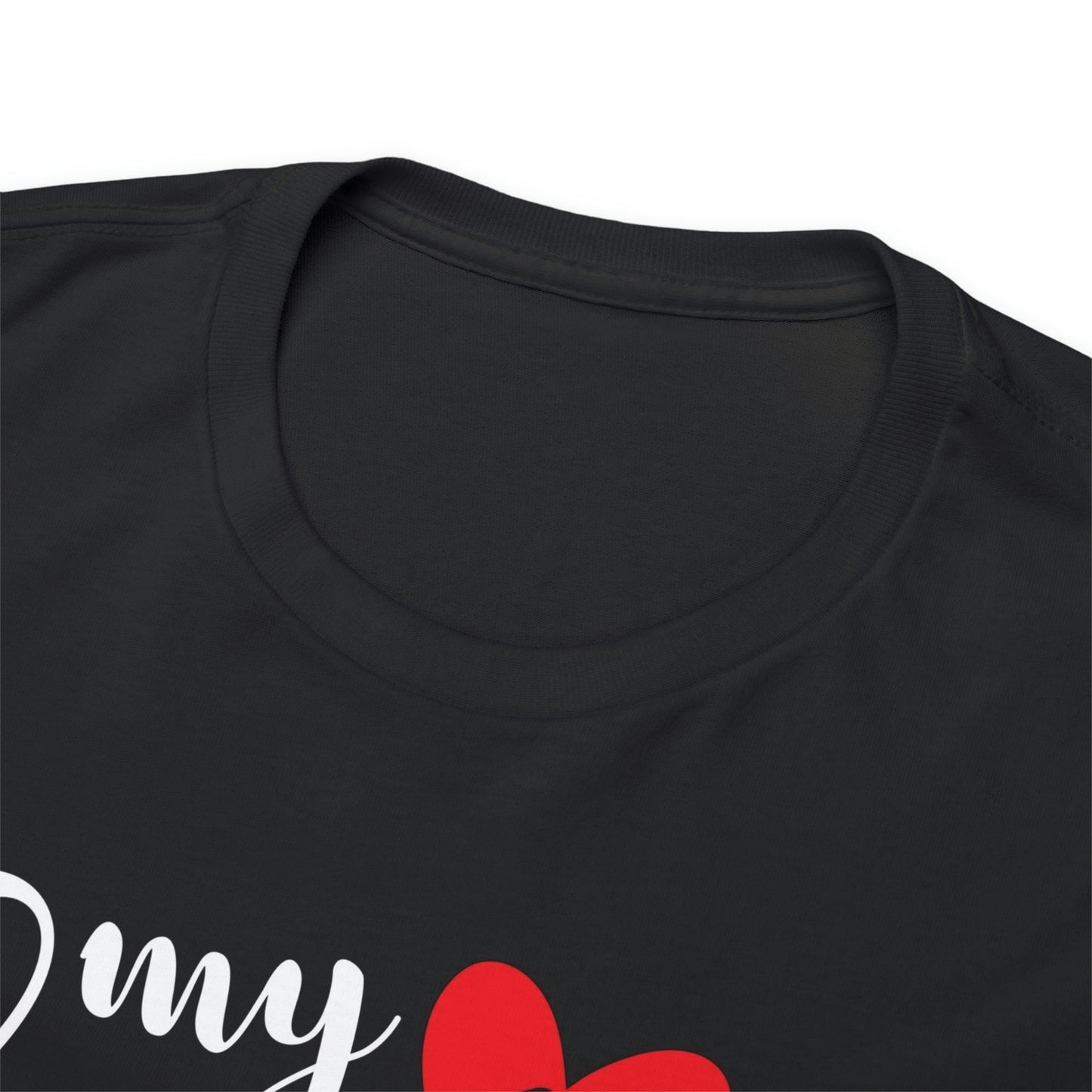 My heart belongs to a fire fighter- Heavy Cotton Tee