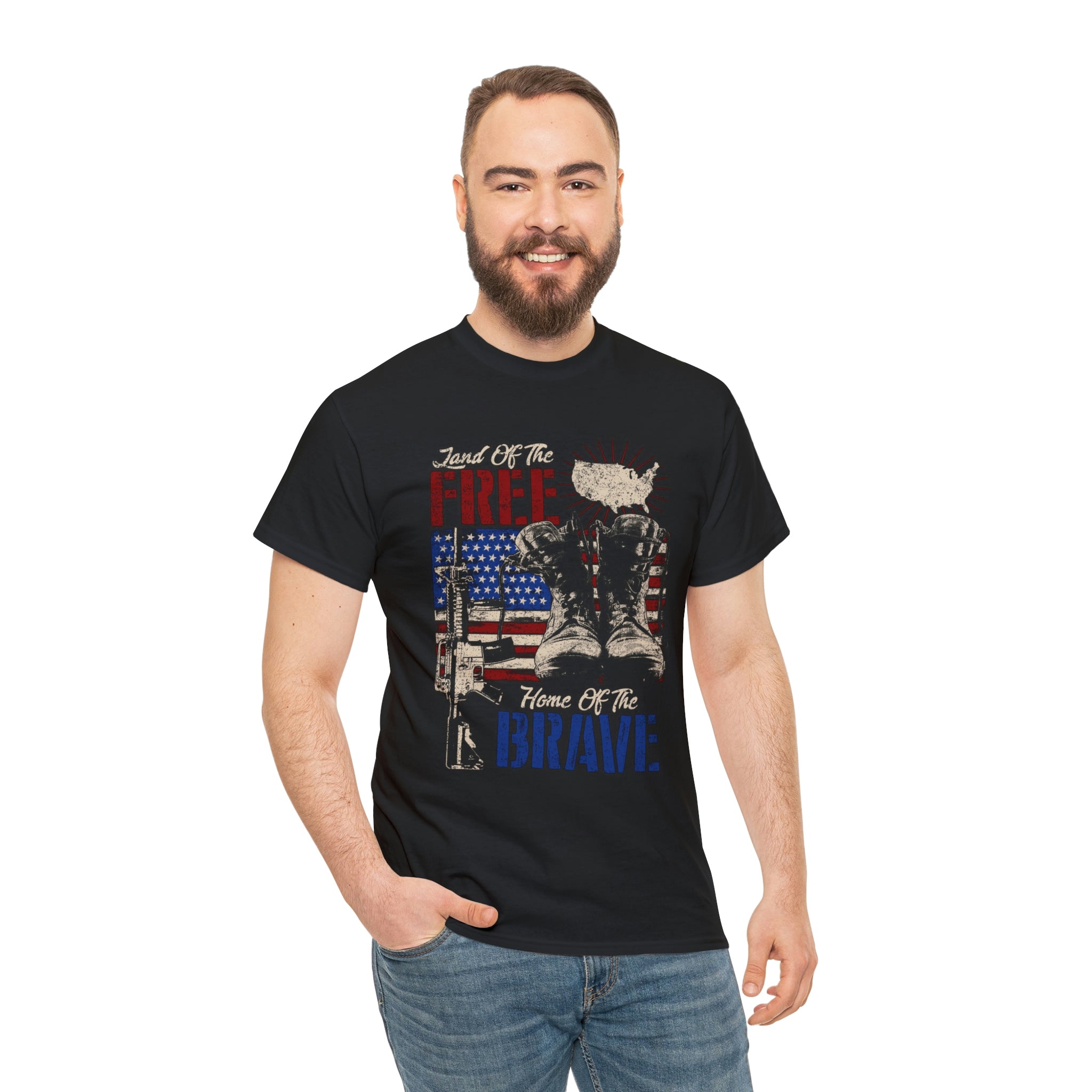 Patriot - free cause of the brave- Unisex Heavy Cotton Tee