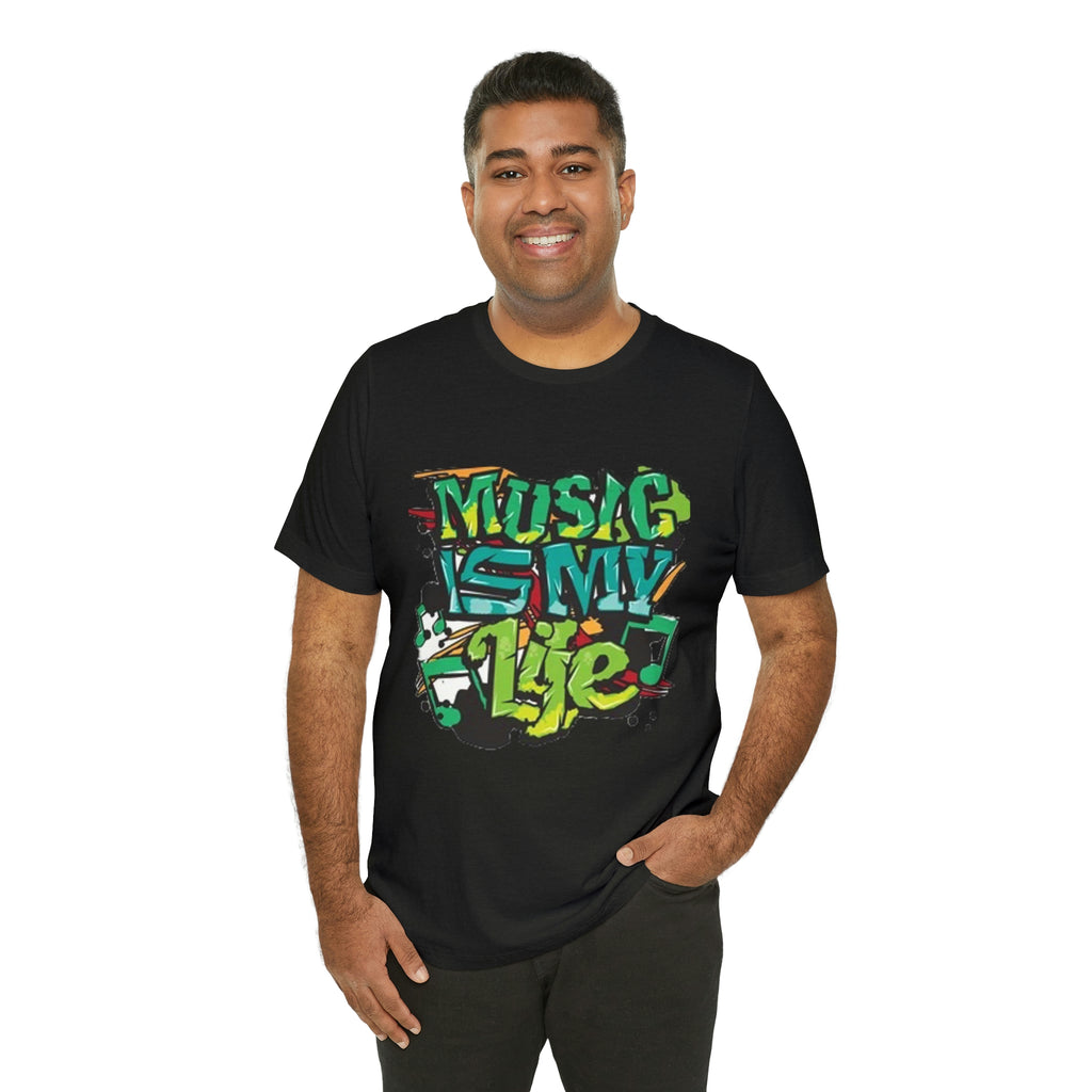 Music is my life- Jersey Short Sleeve Tee