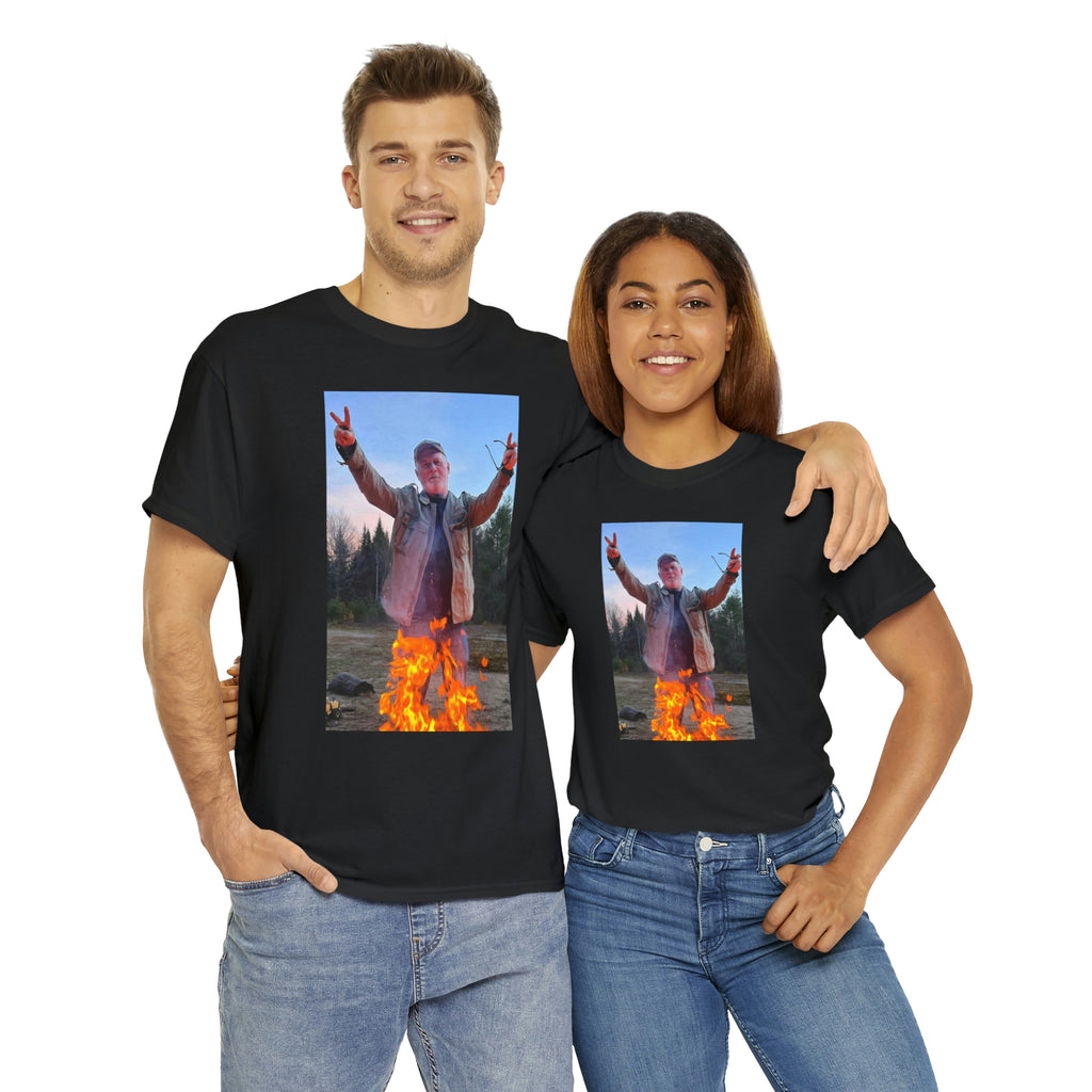 On fire-  Heavy Cotton Tee