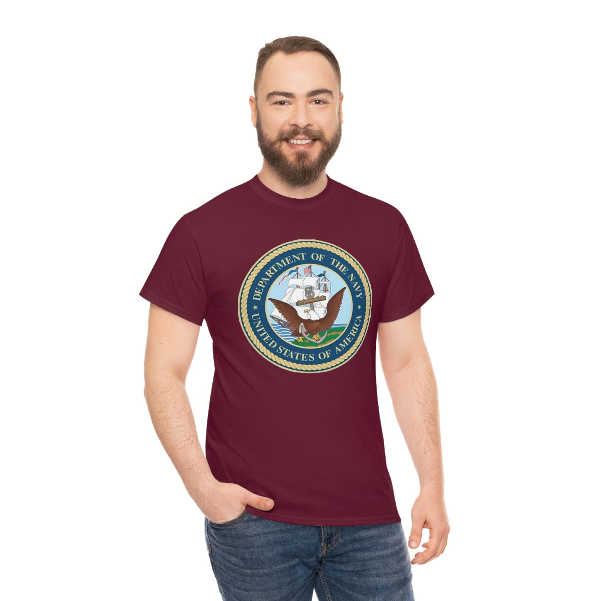 Navy- Unisex Heavy Cotton Tee