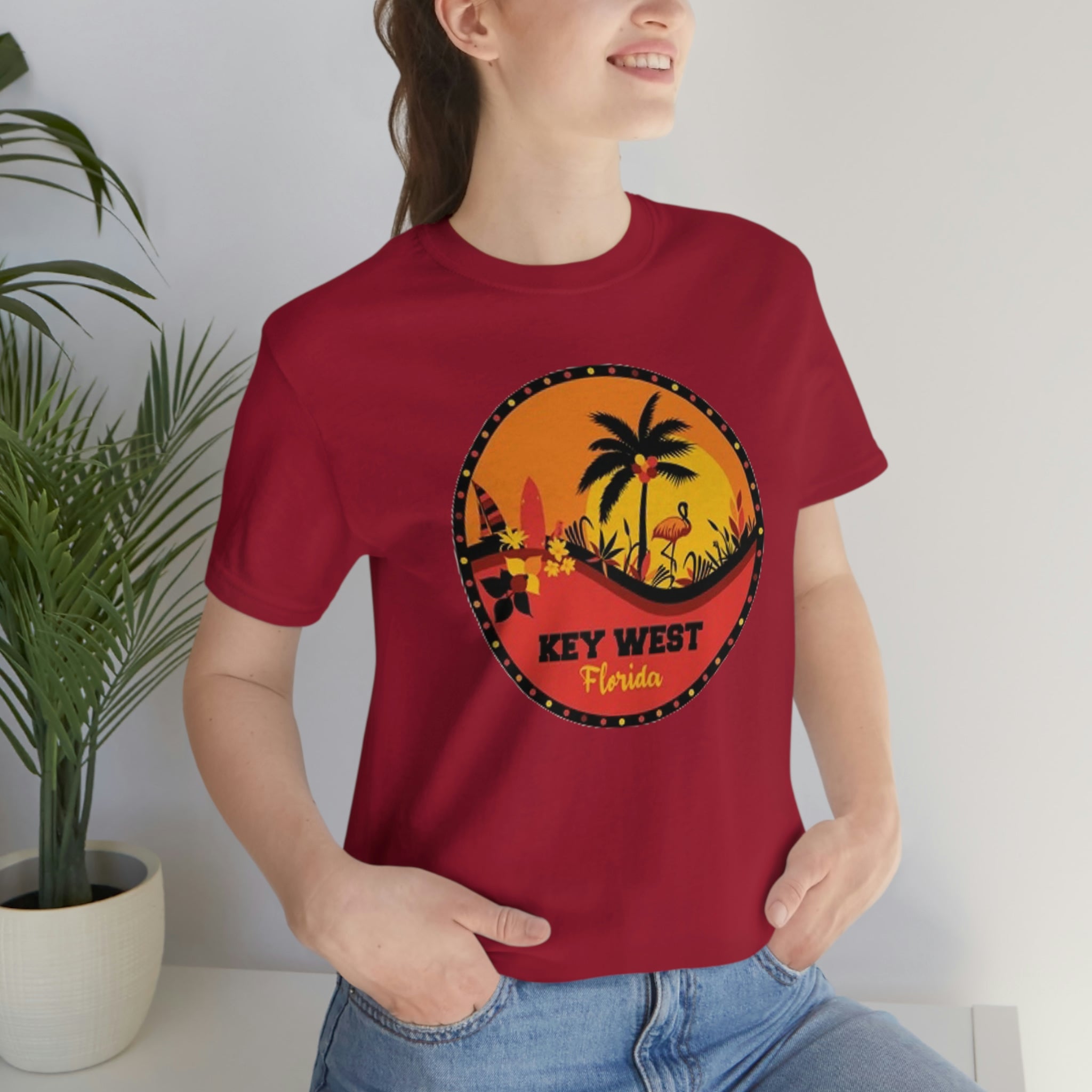Key west Fl- Unisex Jersey Short Sleeve Tee