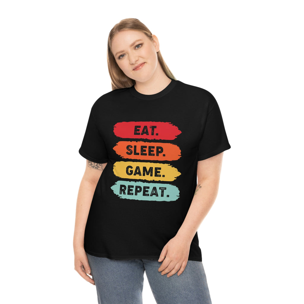 Eat sleep game— Heavy Cotton Tee