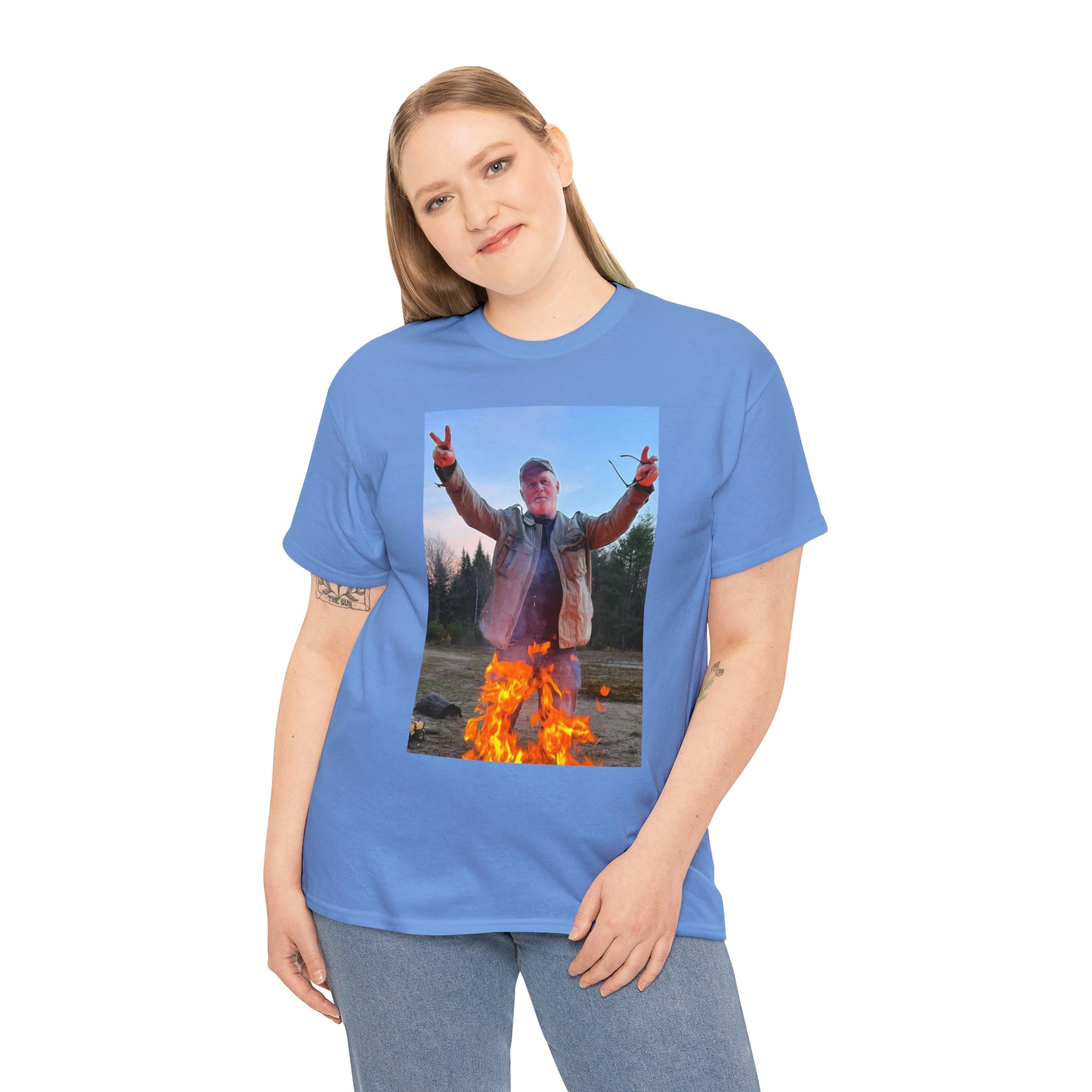 On fire-  Heavy Cotton Tee