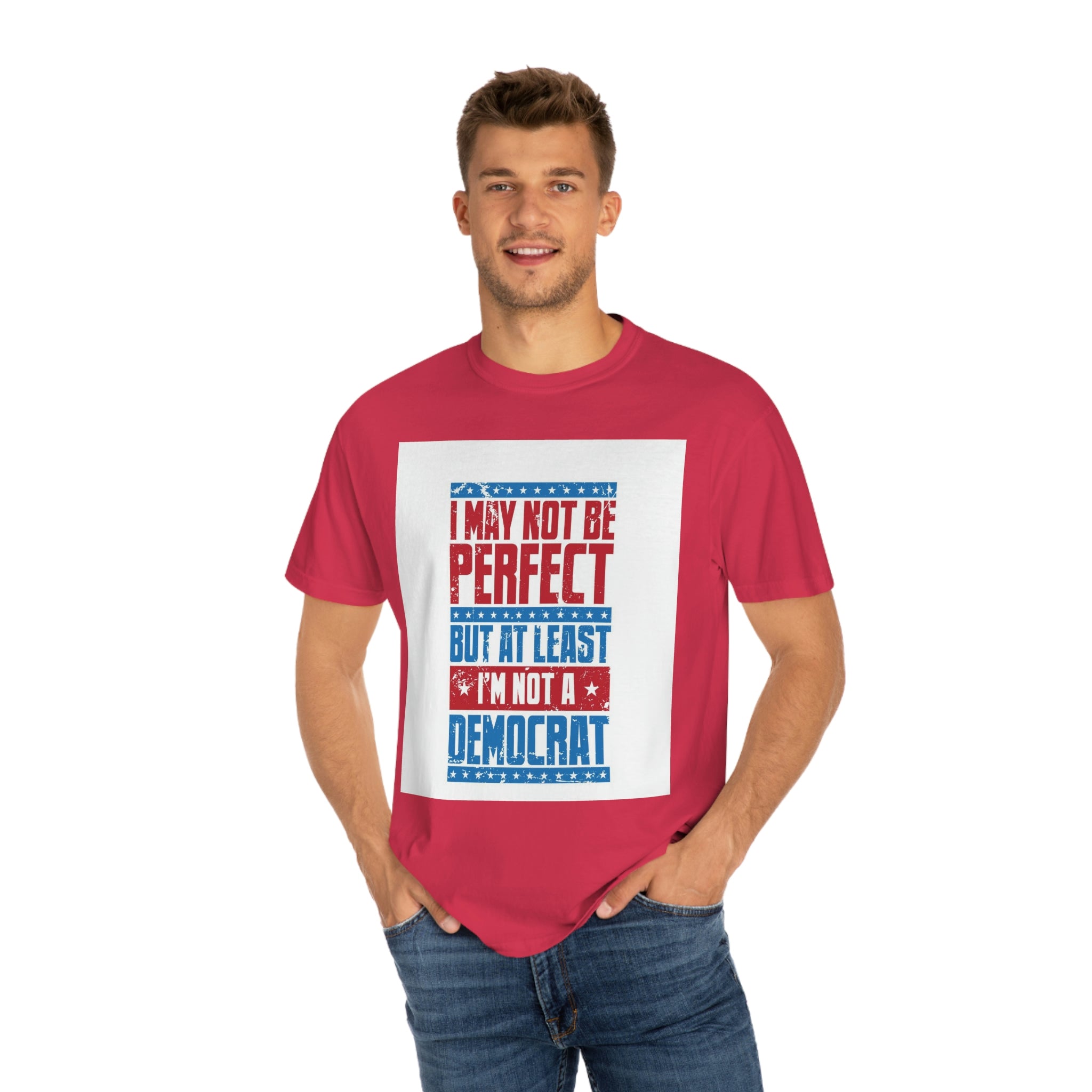 Not a dem- Unisex Garment-Dyed T-shirt