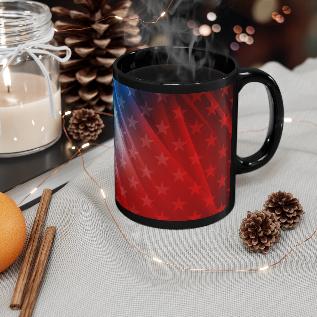 USA 11oz Black coffee Mug