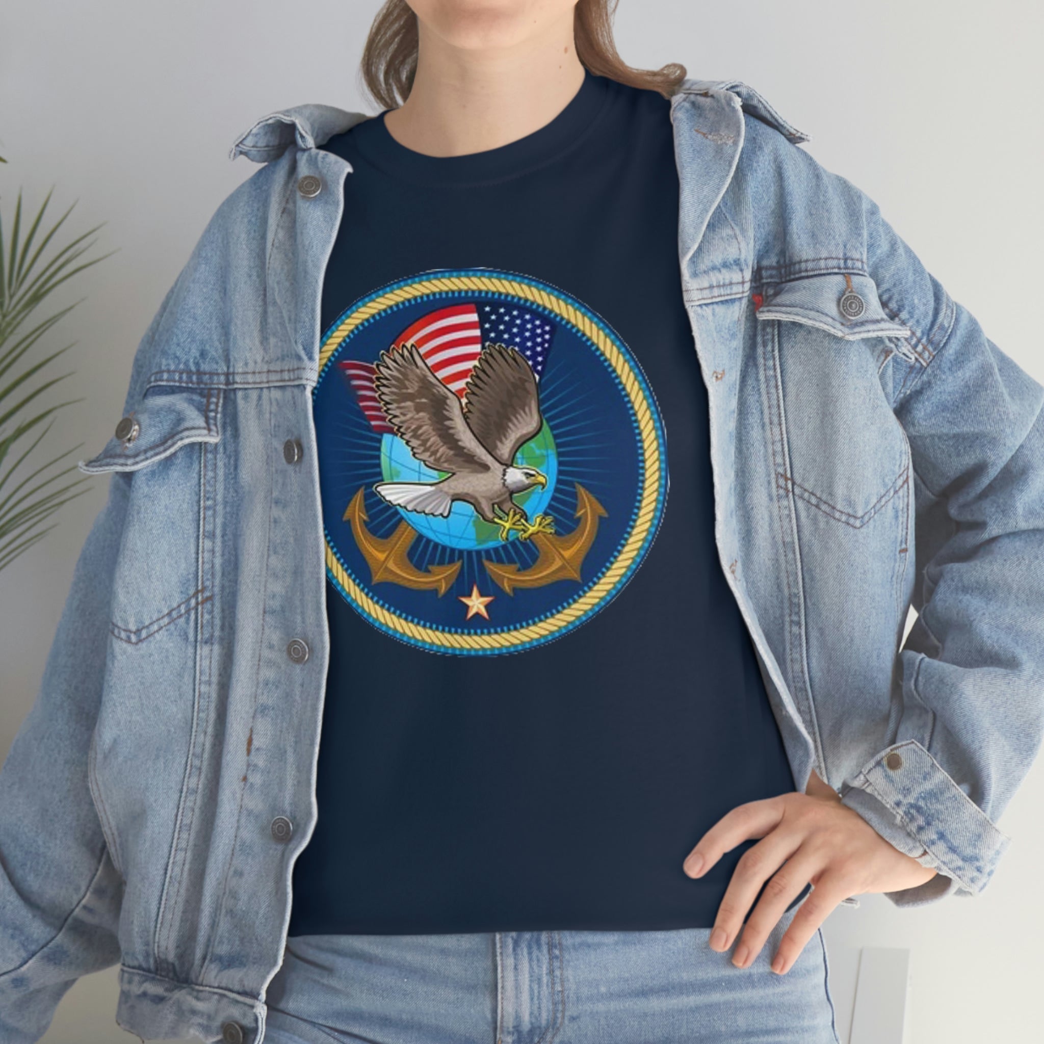 Navy- Unisex Heavy Cotton Tee
