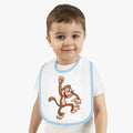 Monkey- Baby Contrast Trim Jersey Bib