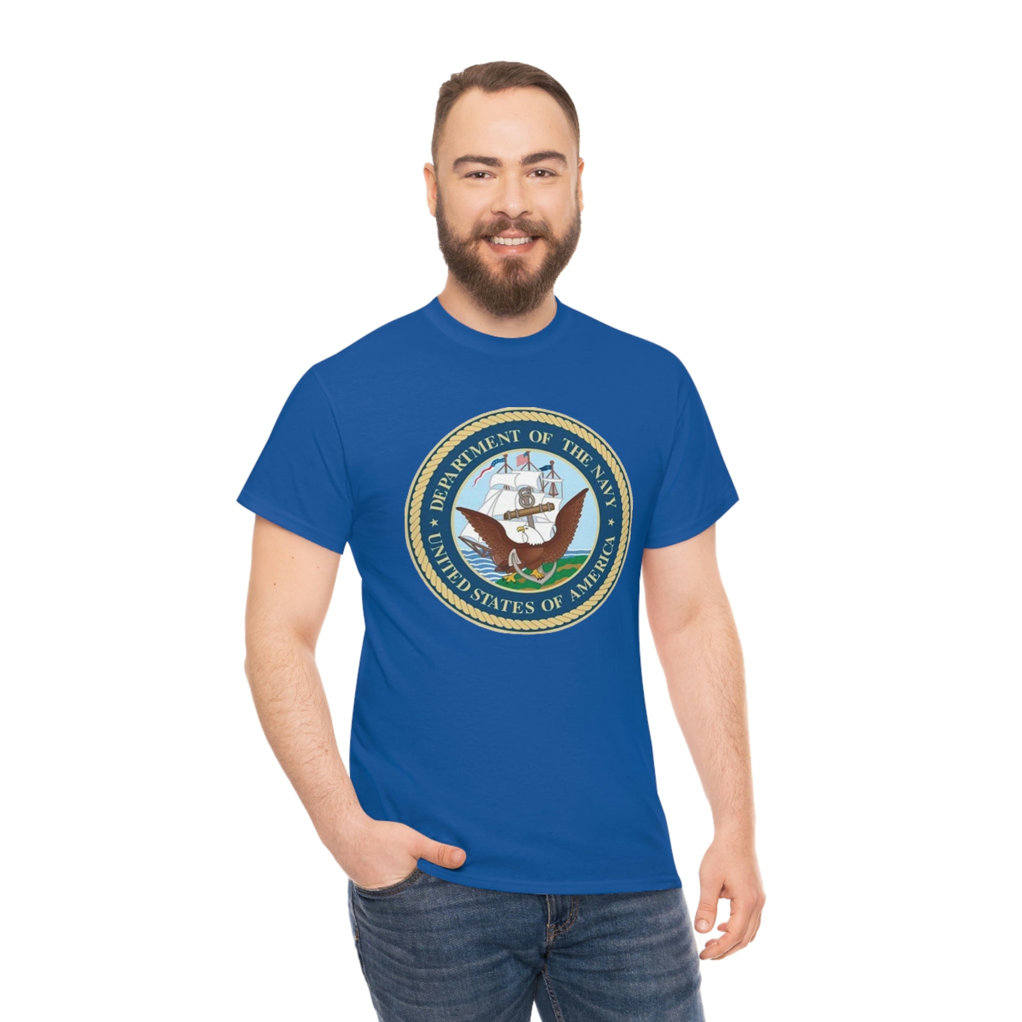 Navy- Unisex Heavy Cotton Tee