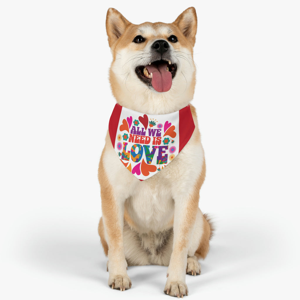 All we need is love- Pet Bandana Collar