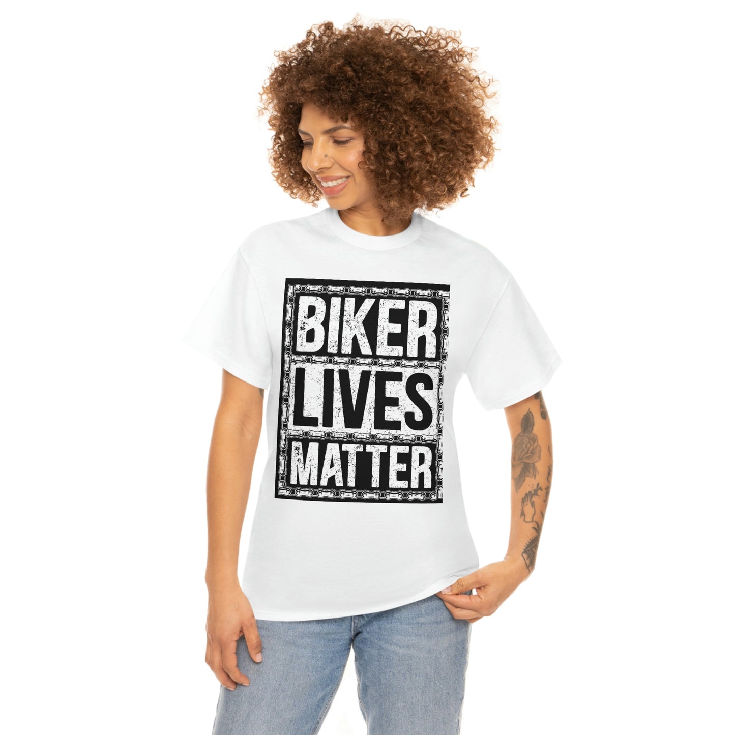 Biker lives matter- Unisex Heavy Cotton Tee