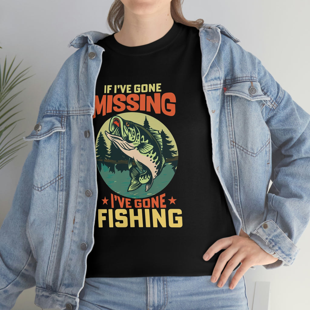 Gone fishing- Heavy Cotton Tee