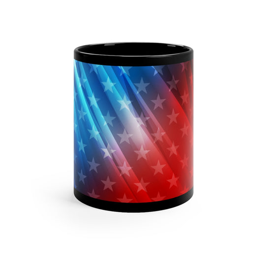 USA 11oz Black coffee Mug