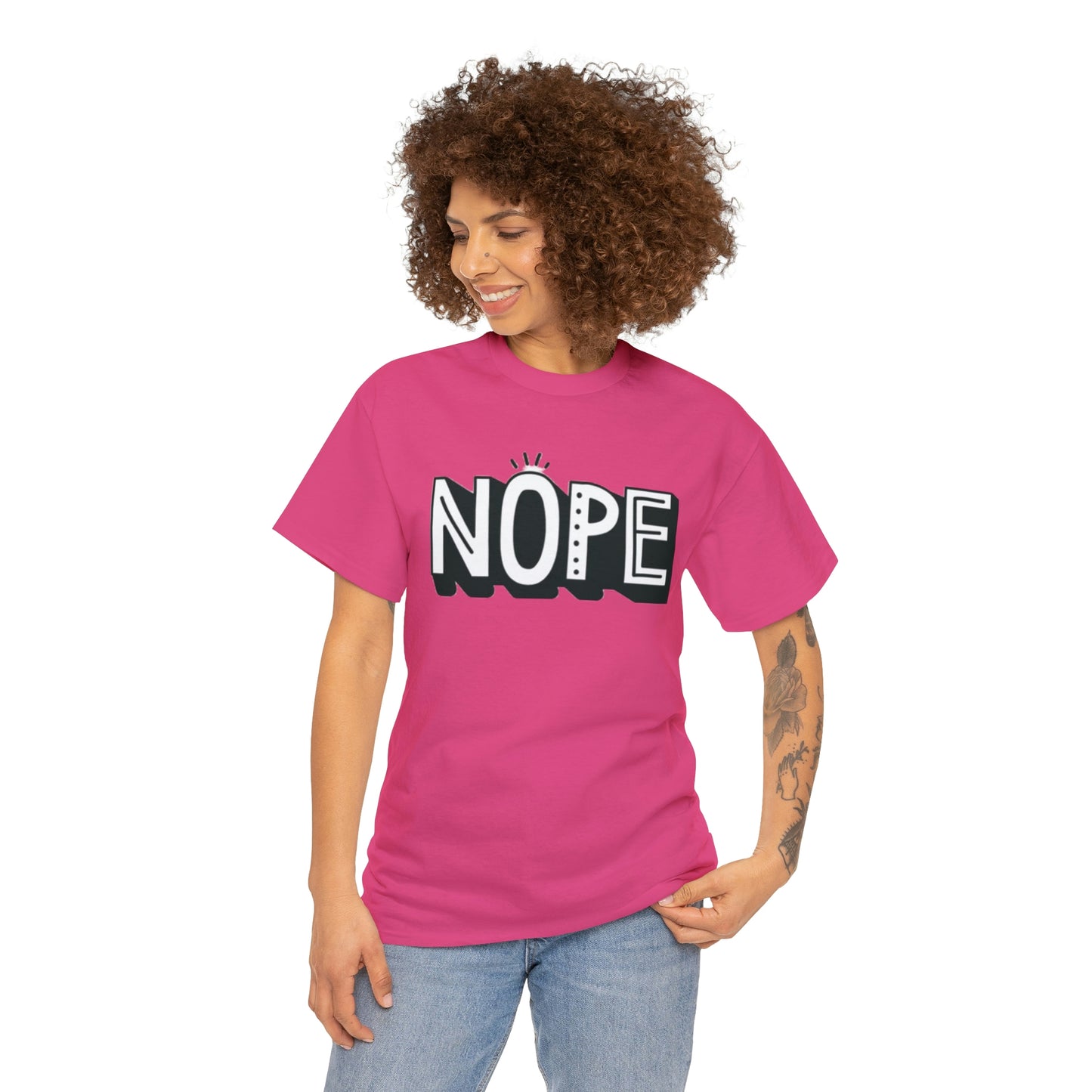 Nope- Heavy Cotton Tee