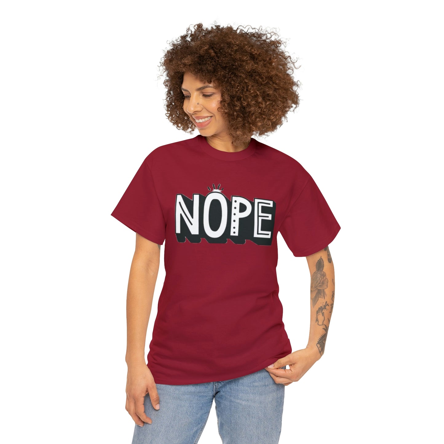 Nope- Heavy Cotton Tee