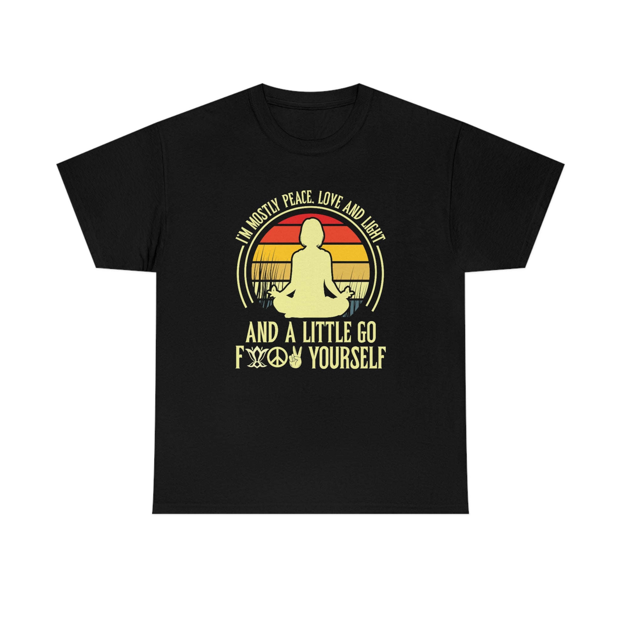 Peace and f@ck yourself- Heavy Cotton Tee