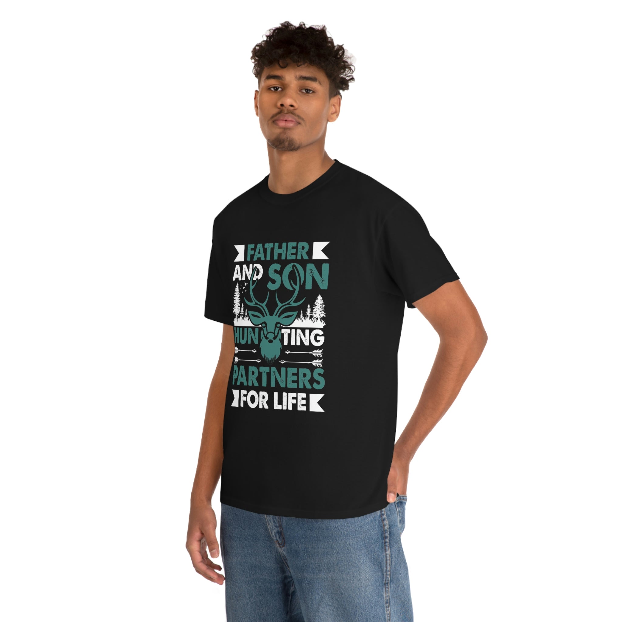Father and son hunting-  Heavy Cotton Tee