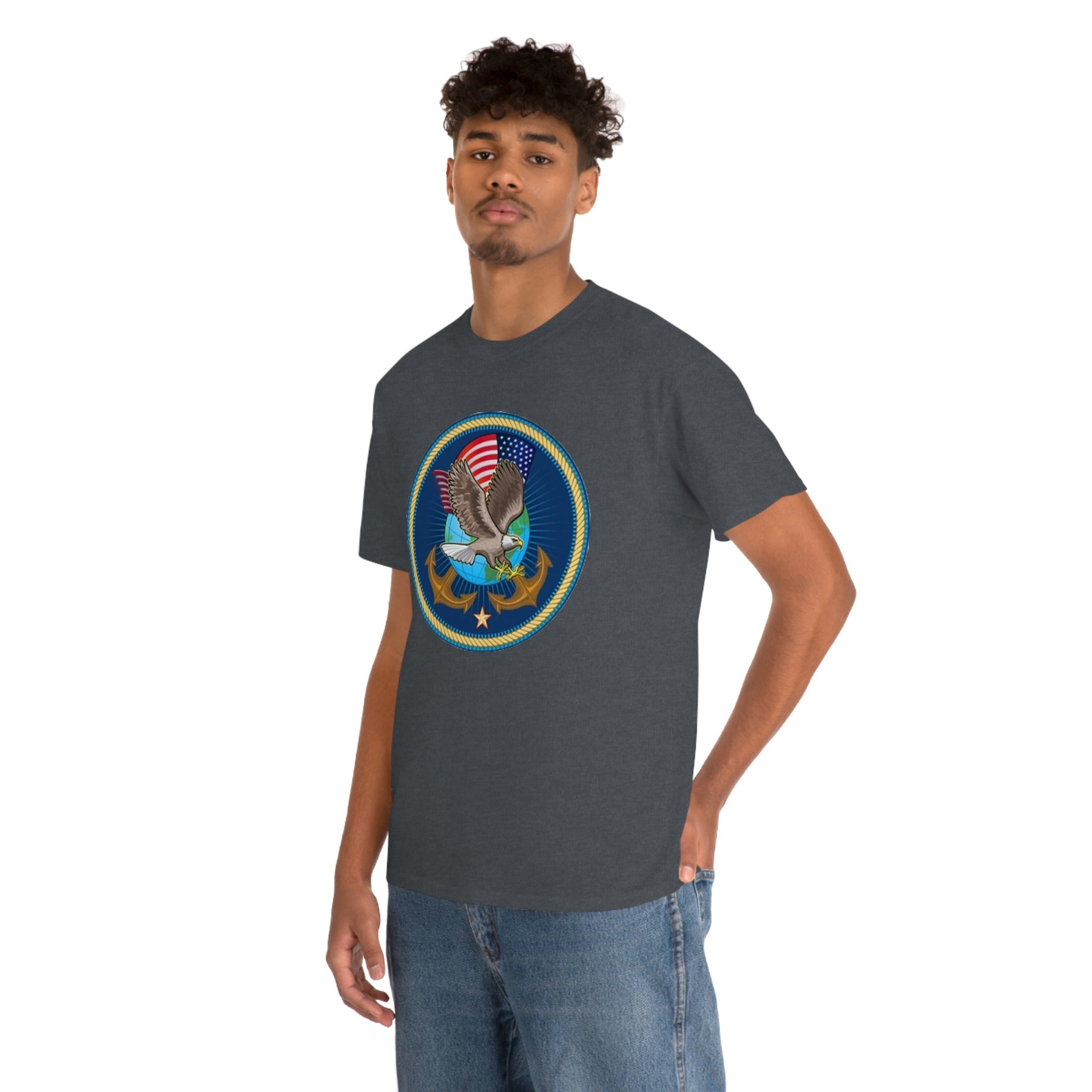 Navy- Unisex Heavy Cotton Tee