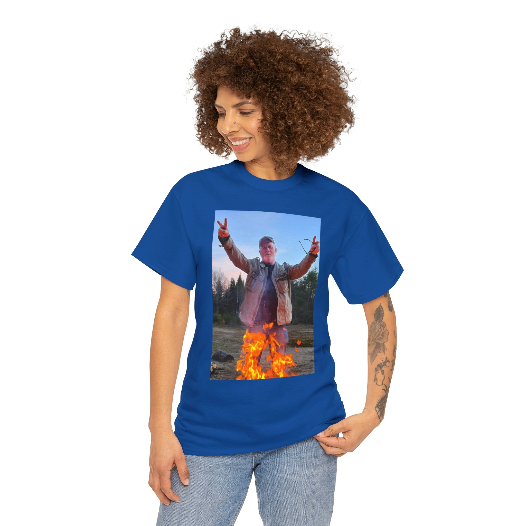 On fire-  Heavy Cotton Tee