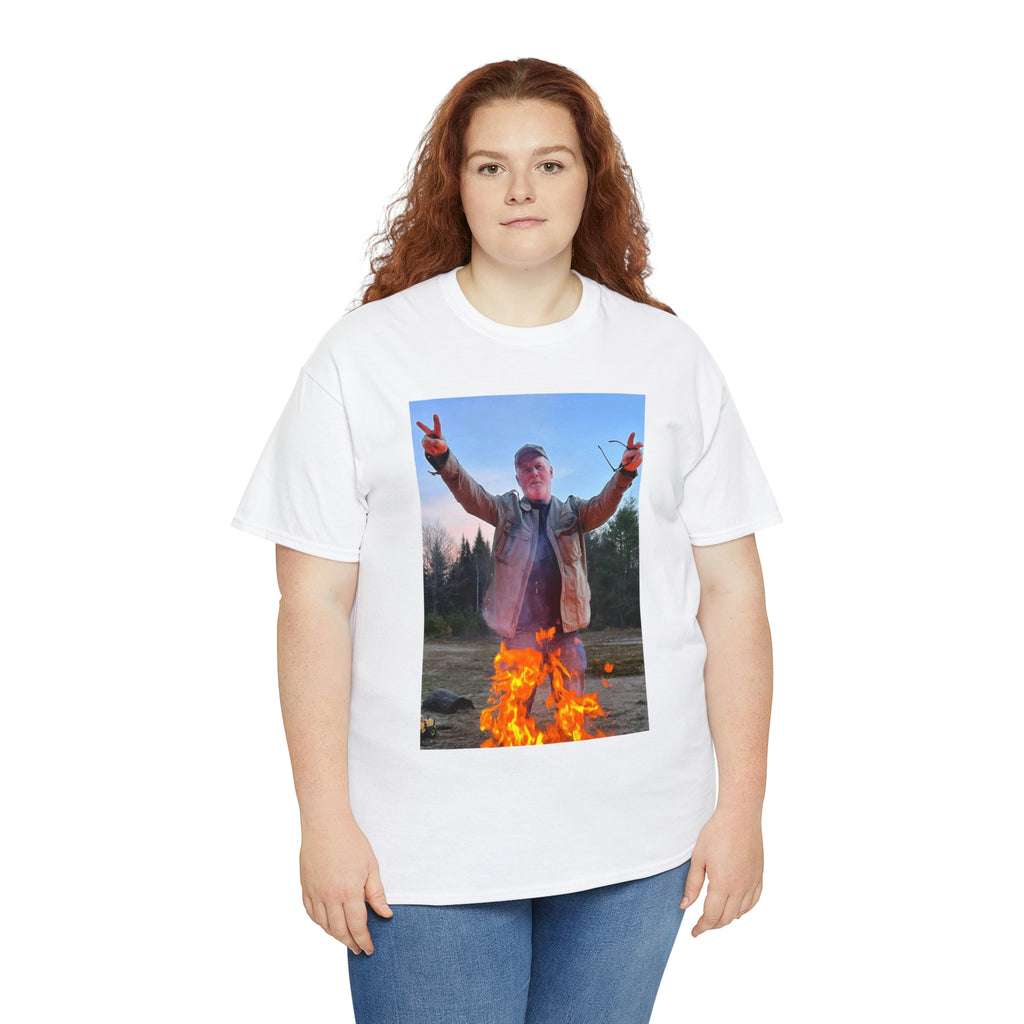 On fire-  Heavy Cotton Tee