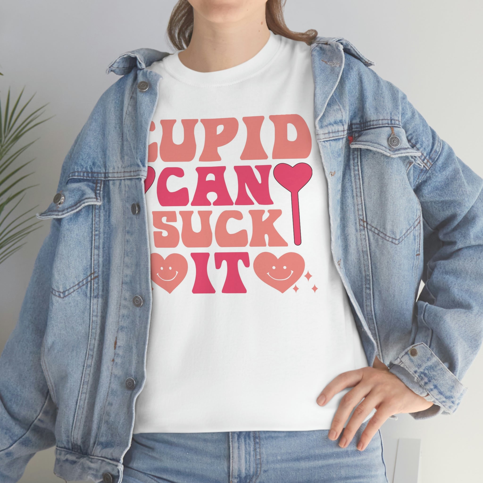 Cupid can suck it- Heavy Cotton Tee
