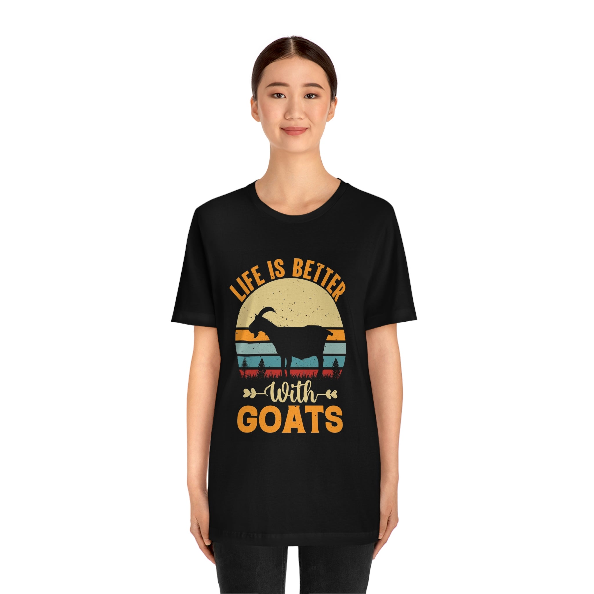 Life is better with goats- Unisex Jersey Short Sleeve Tee